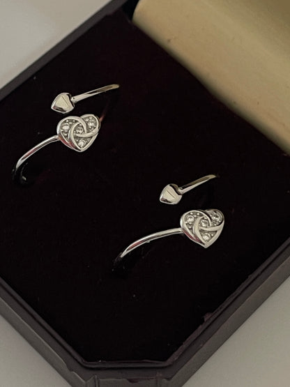 92.5 Silver Toe Rings for Women | Spiral Heart Design | Traditional Jewellery