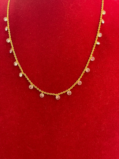 92.5 Silver Gold Plated Charm Chain for Women 17.5 Inches | Stylish Pendant Chain | Elegant Jewellery