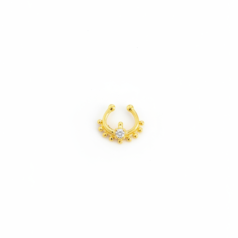 92.5 Silver Gold Plated Trendy Septum