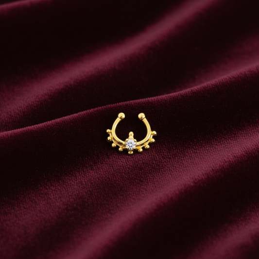 92.5 Silver Gold Plated Trendy Septum