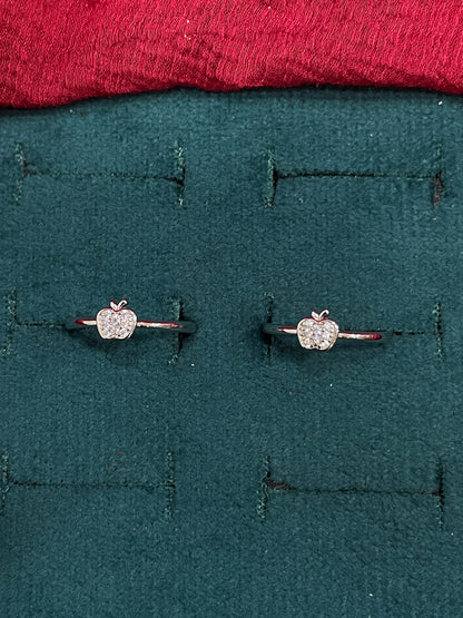 925 Silver Apple Toe rings