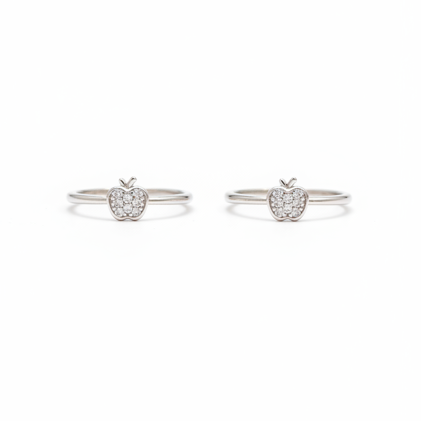 925 Silver Apple Toe rings