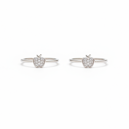 925 Silver Apple Toe rings