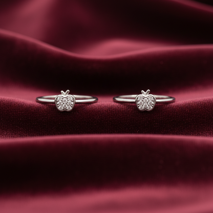 925 Silver Apple Toe rings