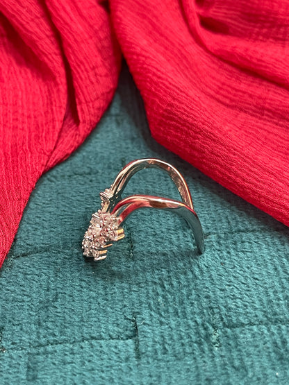 92.5 Silver Vanki Ring for Women Size 16 | Stylish Traditional Design | Elegant Ethnic Jewellery