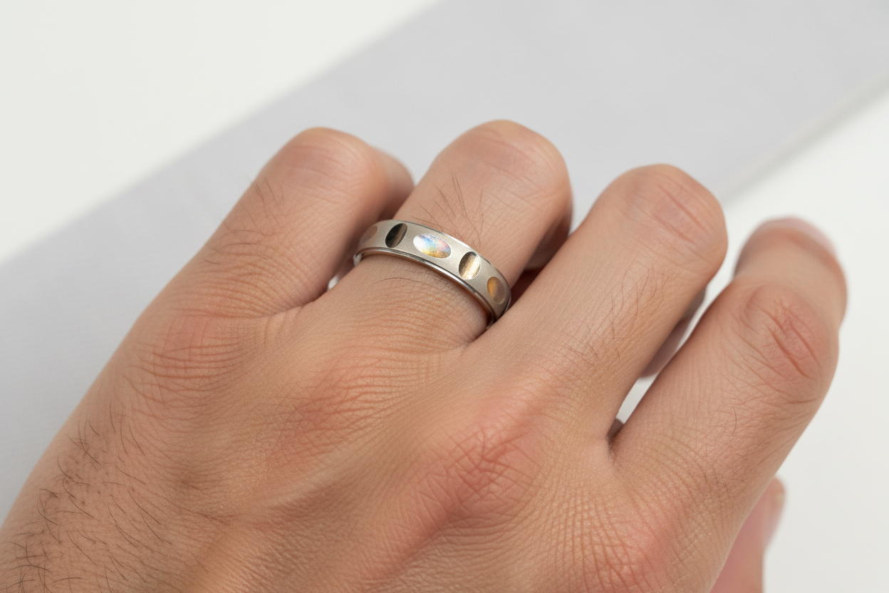 92.5 Silver Men’s Ring Size 8 | Stylish Minimal Finish | Elegant Jewellery