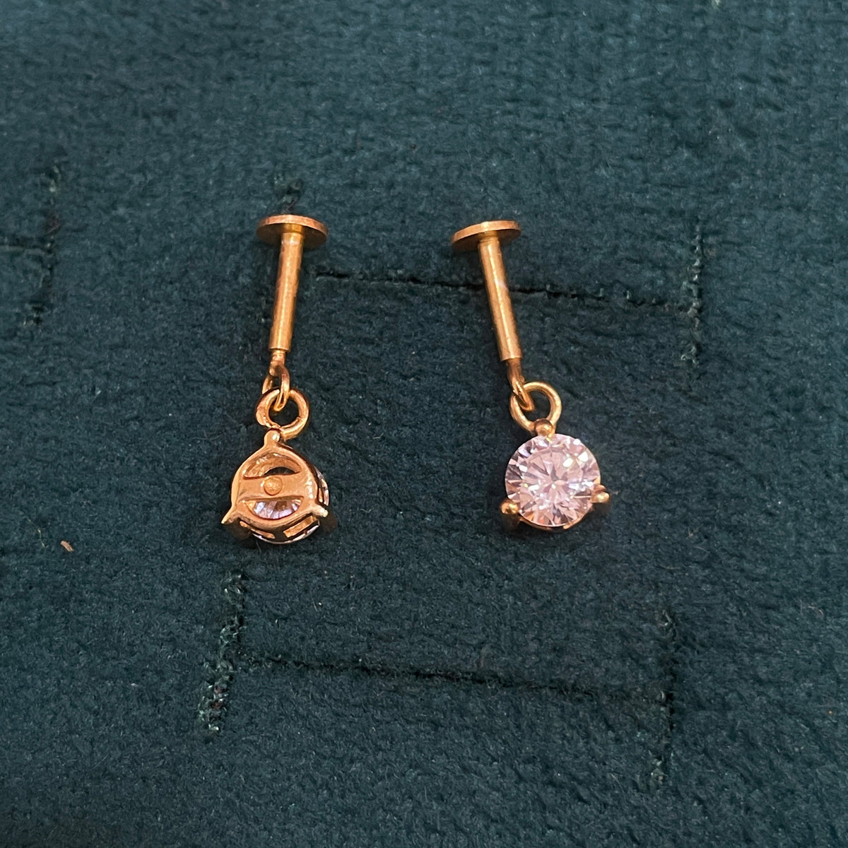 92.5 Silver Gold Plated Dangler Bugadi Pair
