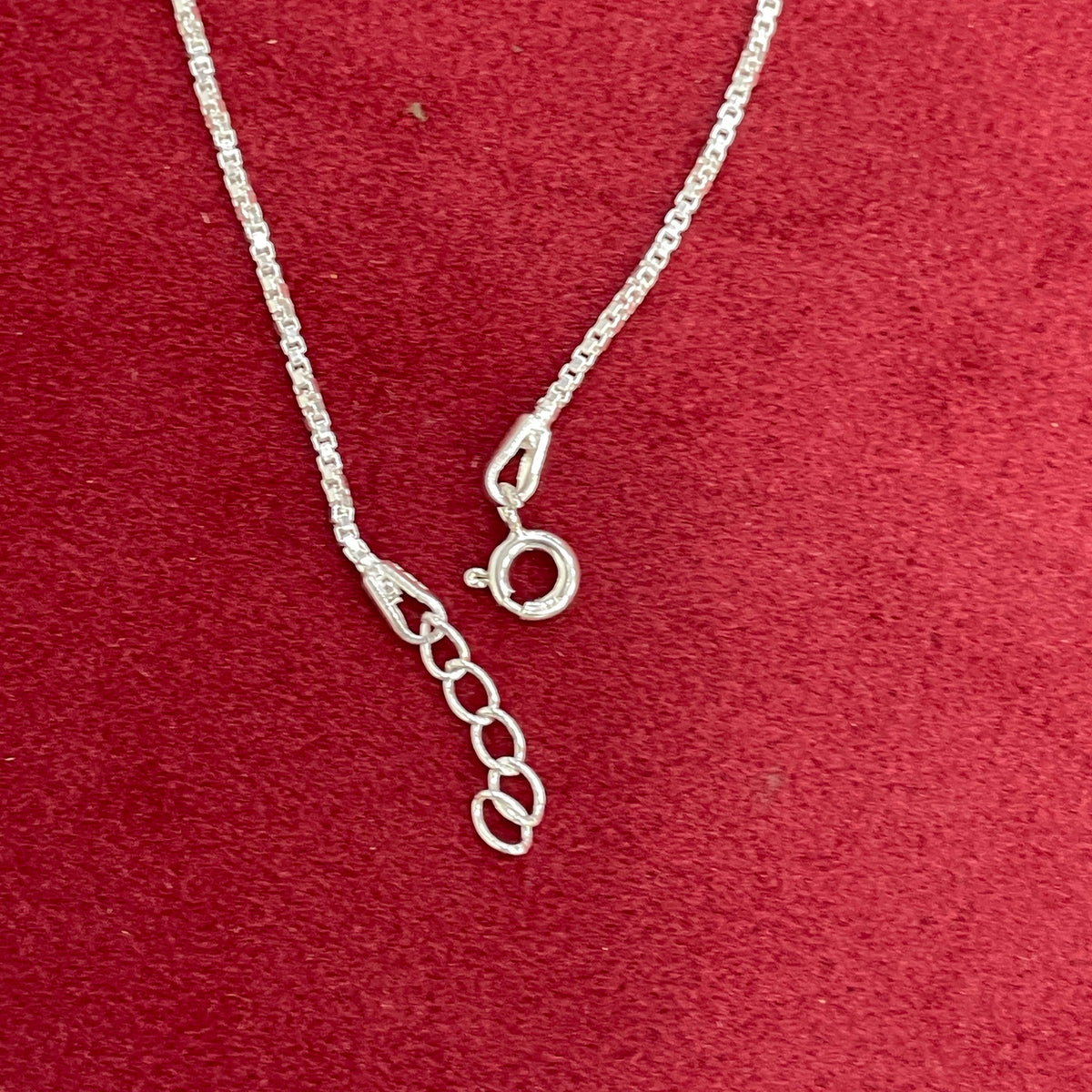 92.5 Sterling Silver Box Chain Evil Eye Bead & Silver Ball Anklets for Women