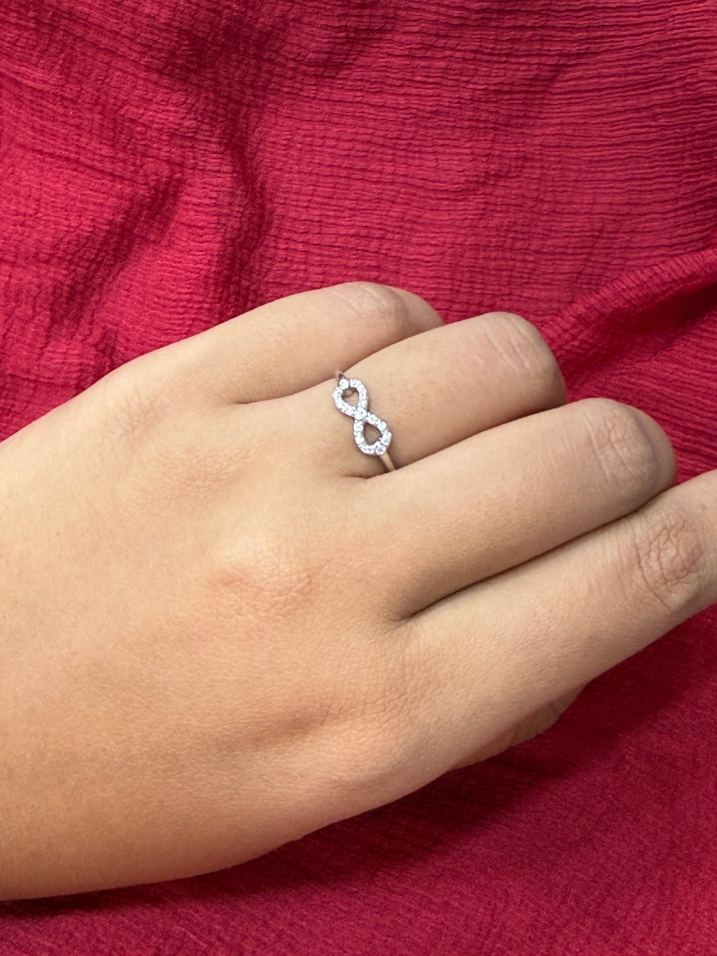 92.5 Silver Infinity Ring for Women