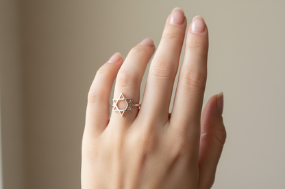 92.5 Silver Star Ring for Women Size 9 | Stylish Cosmic Design | Elegant Fashion Jewellery