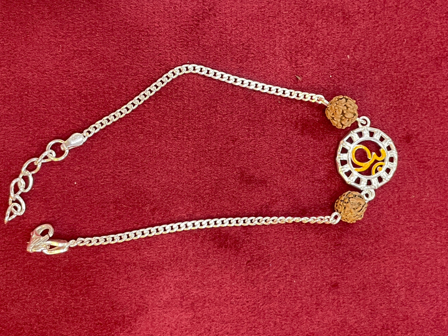 925 Silver Om Rudraksha Rakhi