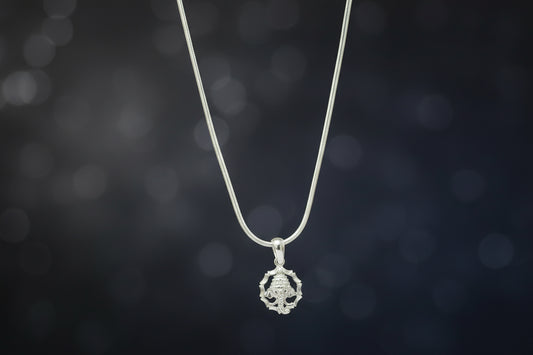 92.5 Silver Ganesha Design Pendant for Men &amp; Women – Traditional Temple Style