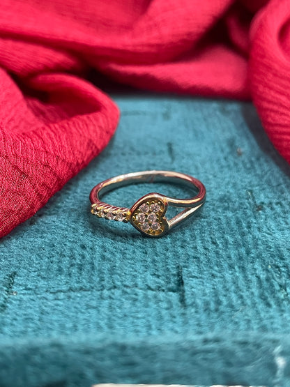 92.5 Silver Heart Ring for Women Size 12 | Stylish Affection Motif | Elegant Gift Jewellery