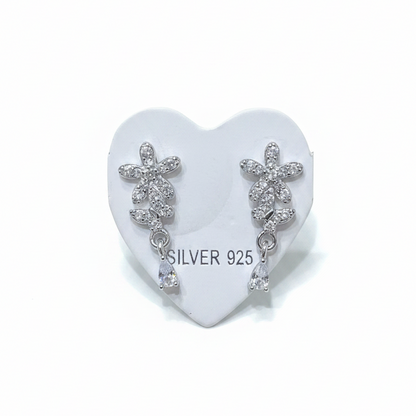 92.5 Silver Floral Stud Earrings | Premium Classy Design | Jewellery