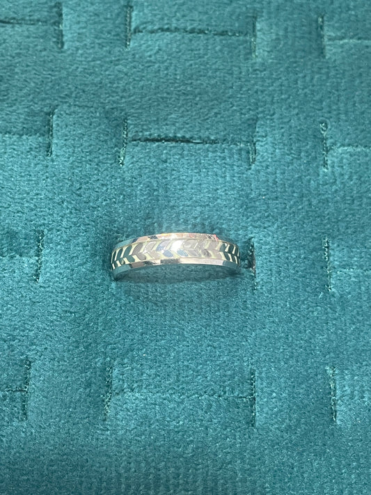 92.5 Silver Radium Men’s Ring Size 14 | Stylish Glow Finish | Elegant Jewellery