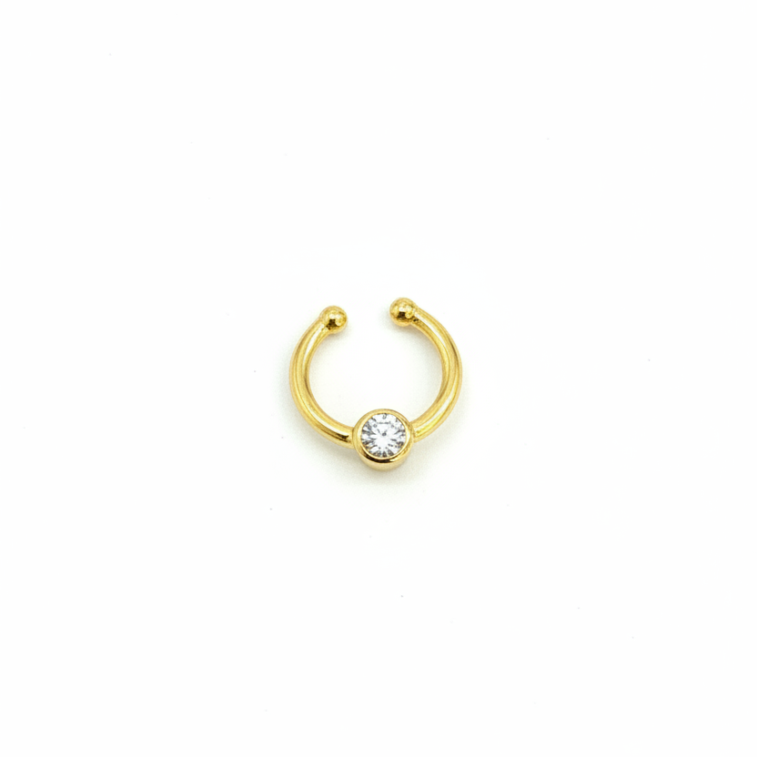 92.5 Silver Gold Plated Chic Septum