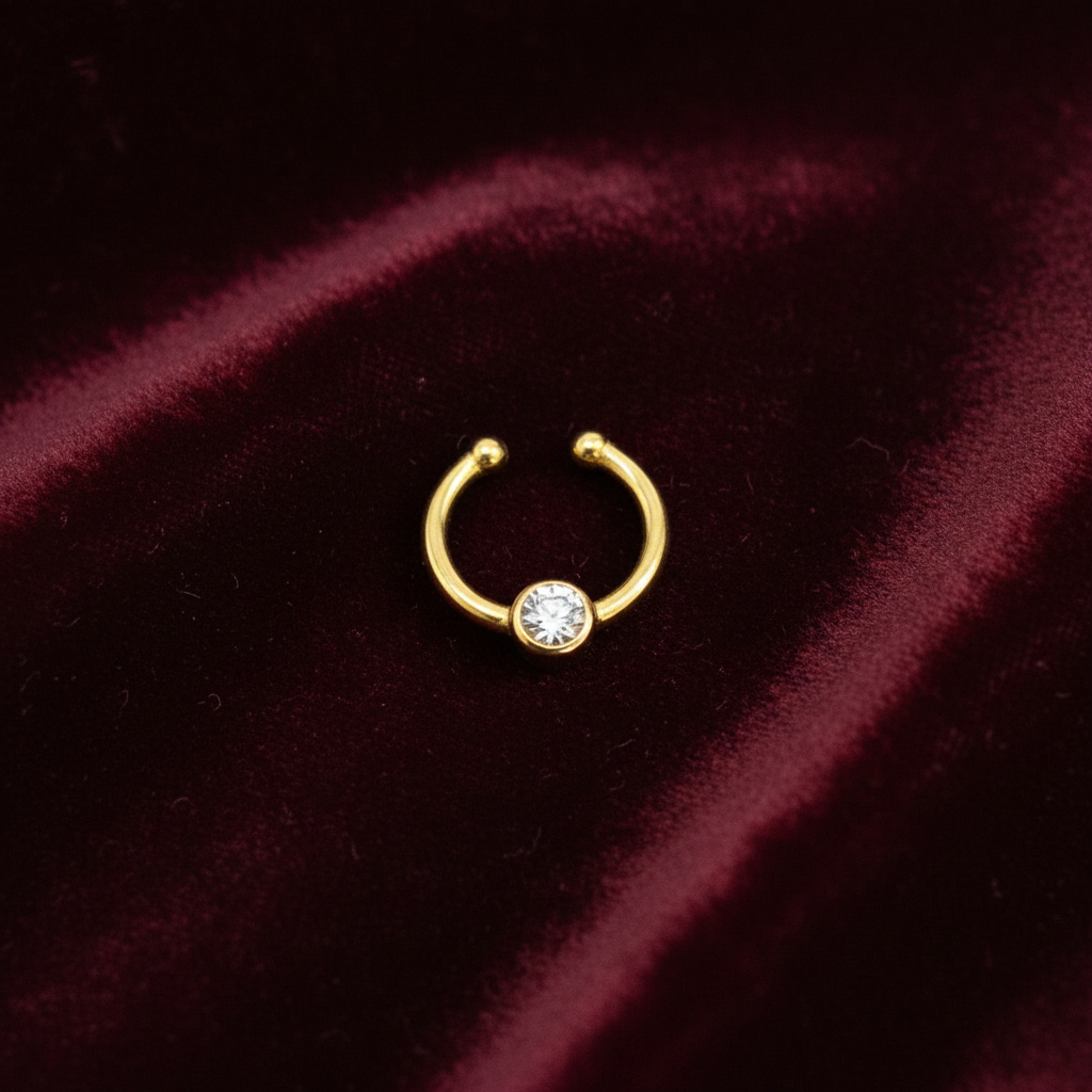 92.5 Silver Gold Plated Chic Septum
