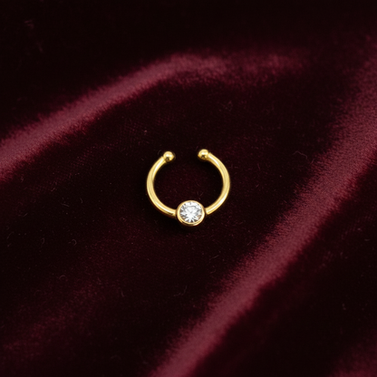 92.5 Silver Gold Plated Chic Septum