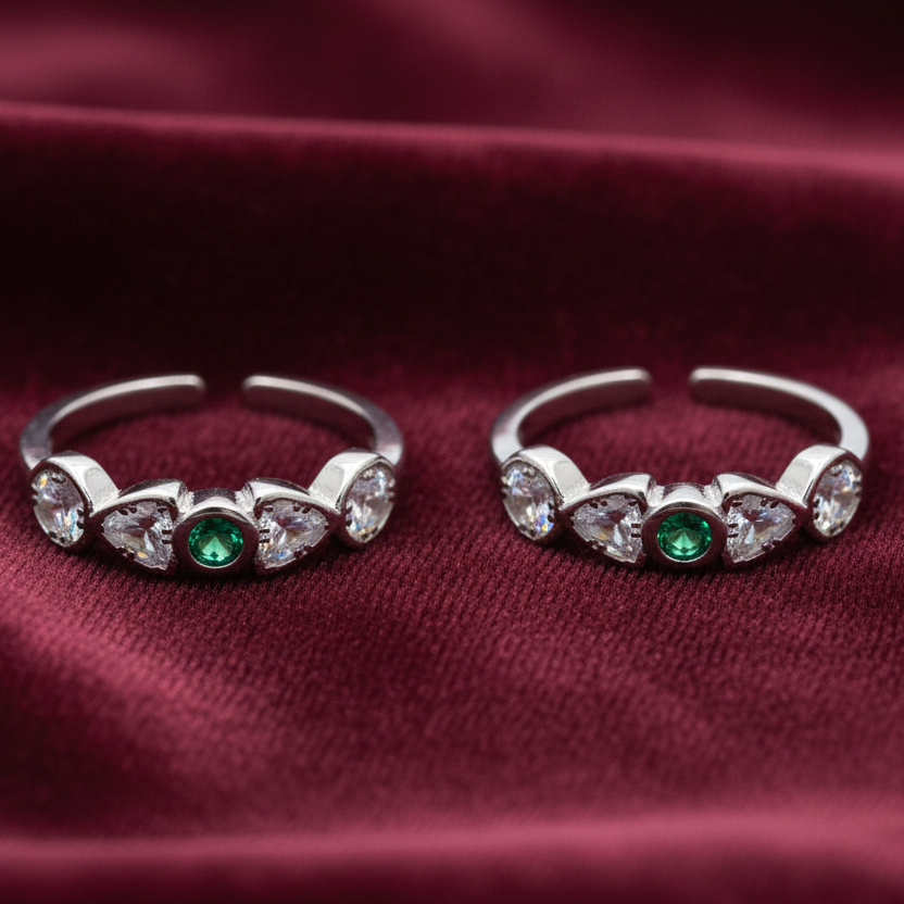 92.5 silver toe rings 
