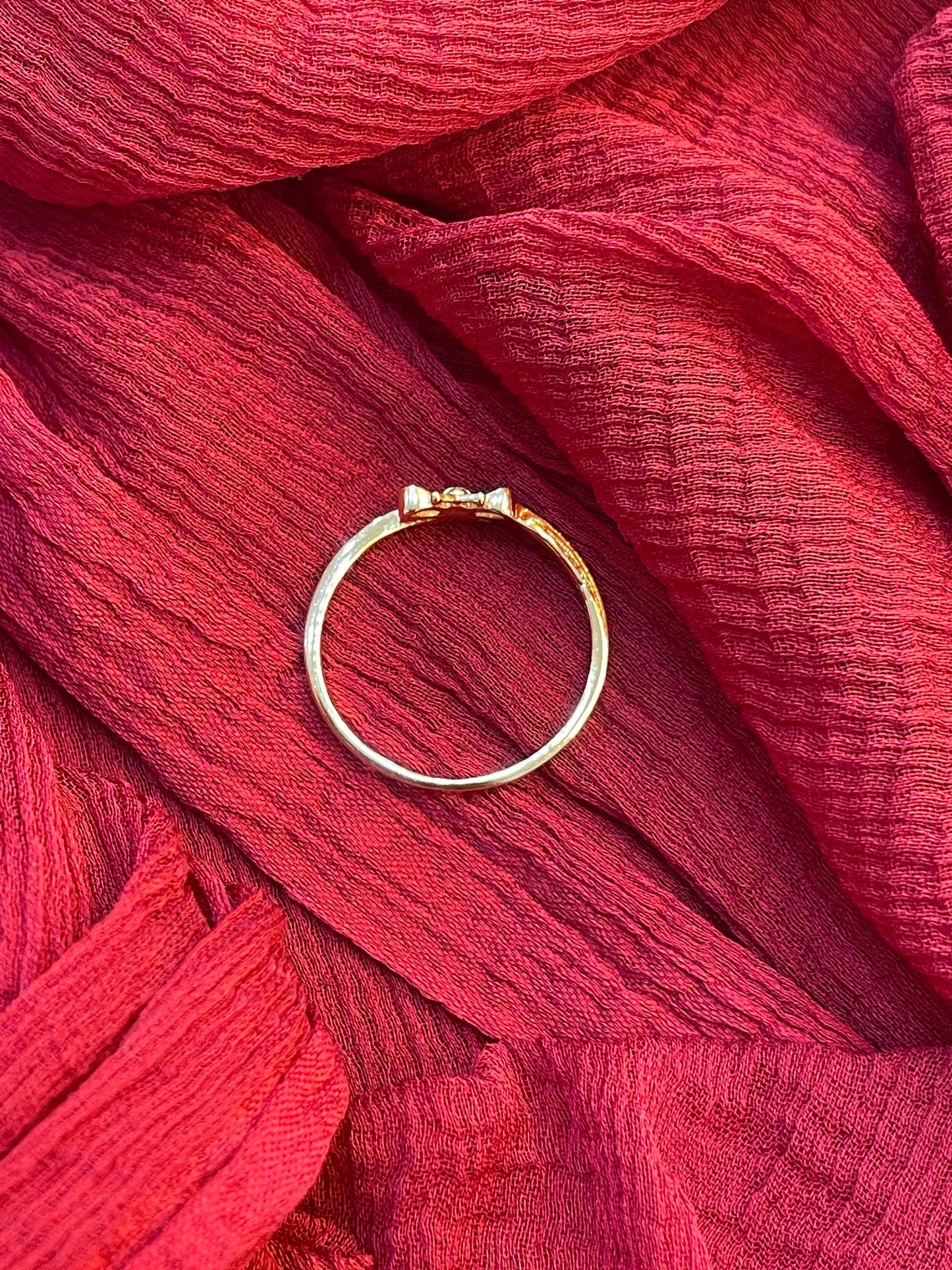 92.5 Silver Gold Plated Minimal Butterfly Ring for Women Size 12 | Elegant Jewellery