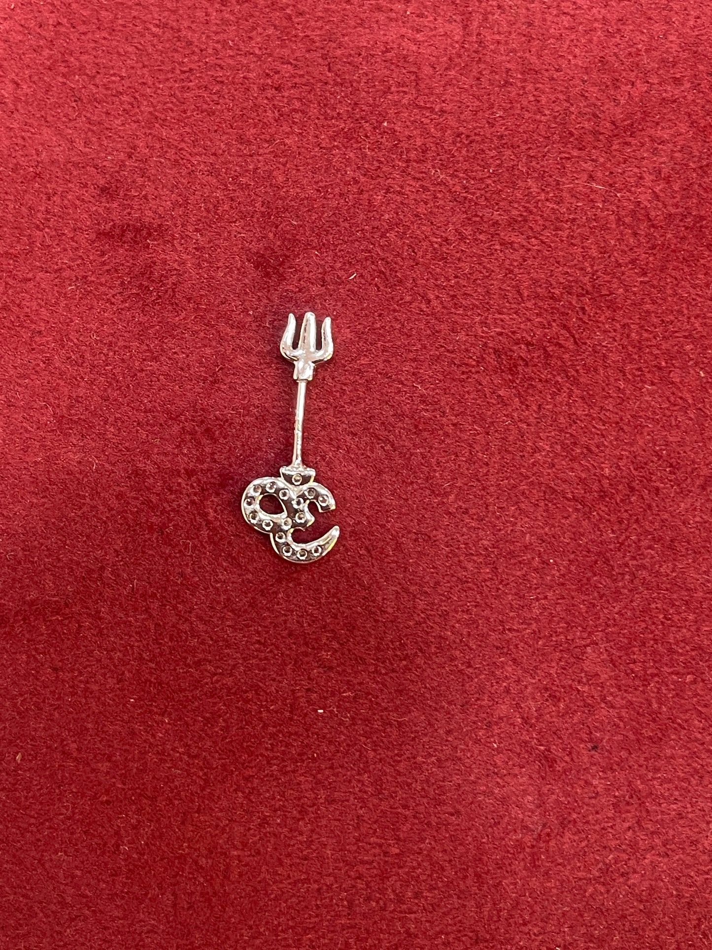 925 Silver Om Trishul Bugadi