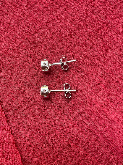 Silver Simple Stud Earrings