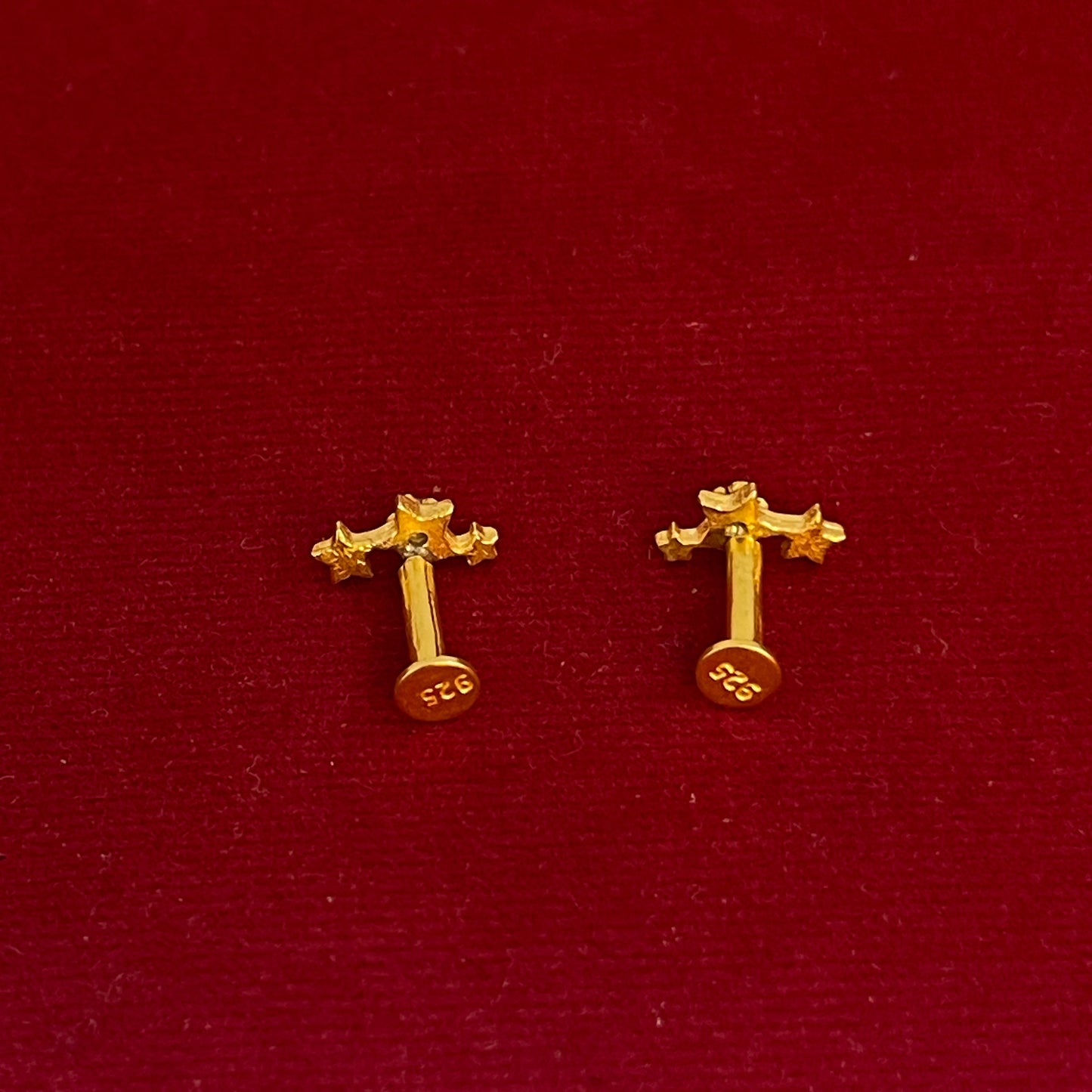 92.5 Silver Gold Plated Star Constellation Studs
