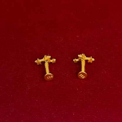 92.5 Silver Gold Plated Star Constellation Studs