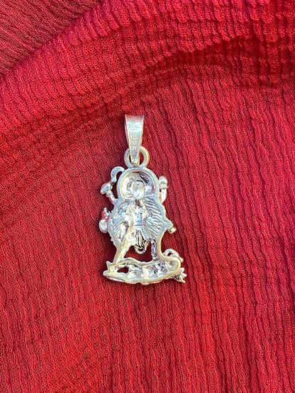 92.5 Silver Kali Mata Pendant for Men & Women | Goddess Kali Sacred Design | Spiritual Jewellery