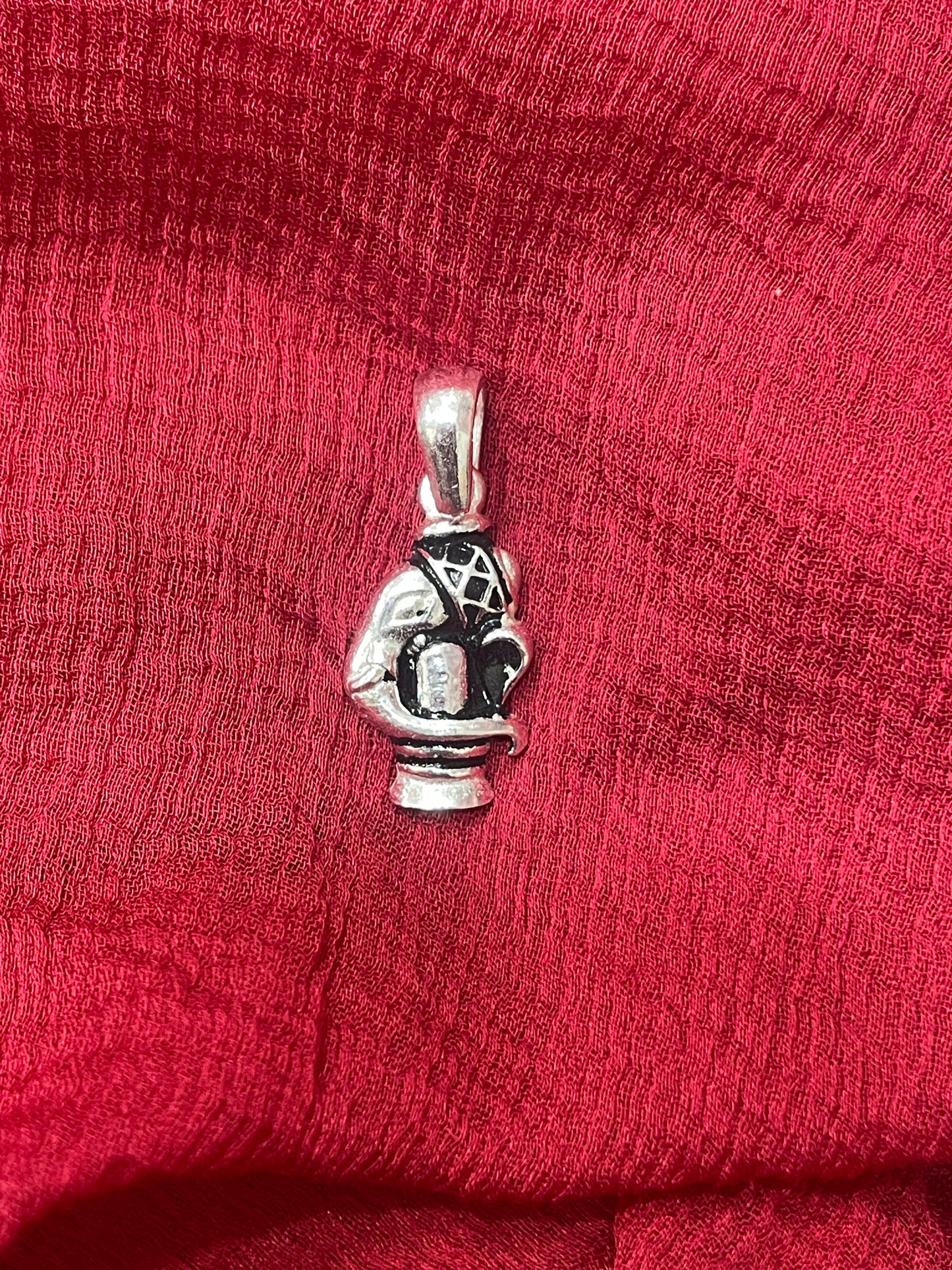 92.5 Silver Oxidised Ganesha (Ganpati) Design Pendant for Men &amp; Women – Traditional Finish