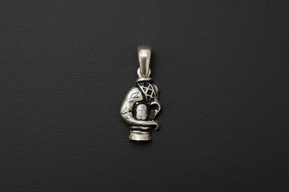 92.5 Silver Oxidised Ganesha (Ganpati) Design Pendant for Men &amp; Women – Traditional Finish