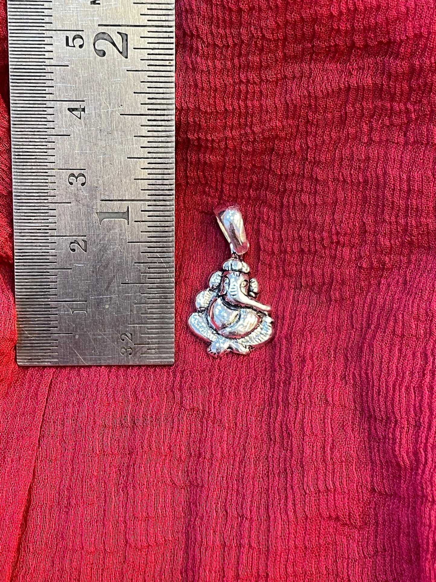 92.5 Silver Oxidised Ganesha Pendant for Men & Women | Ganpati Antique Finish | Temple Jewellery