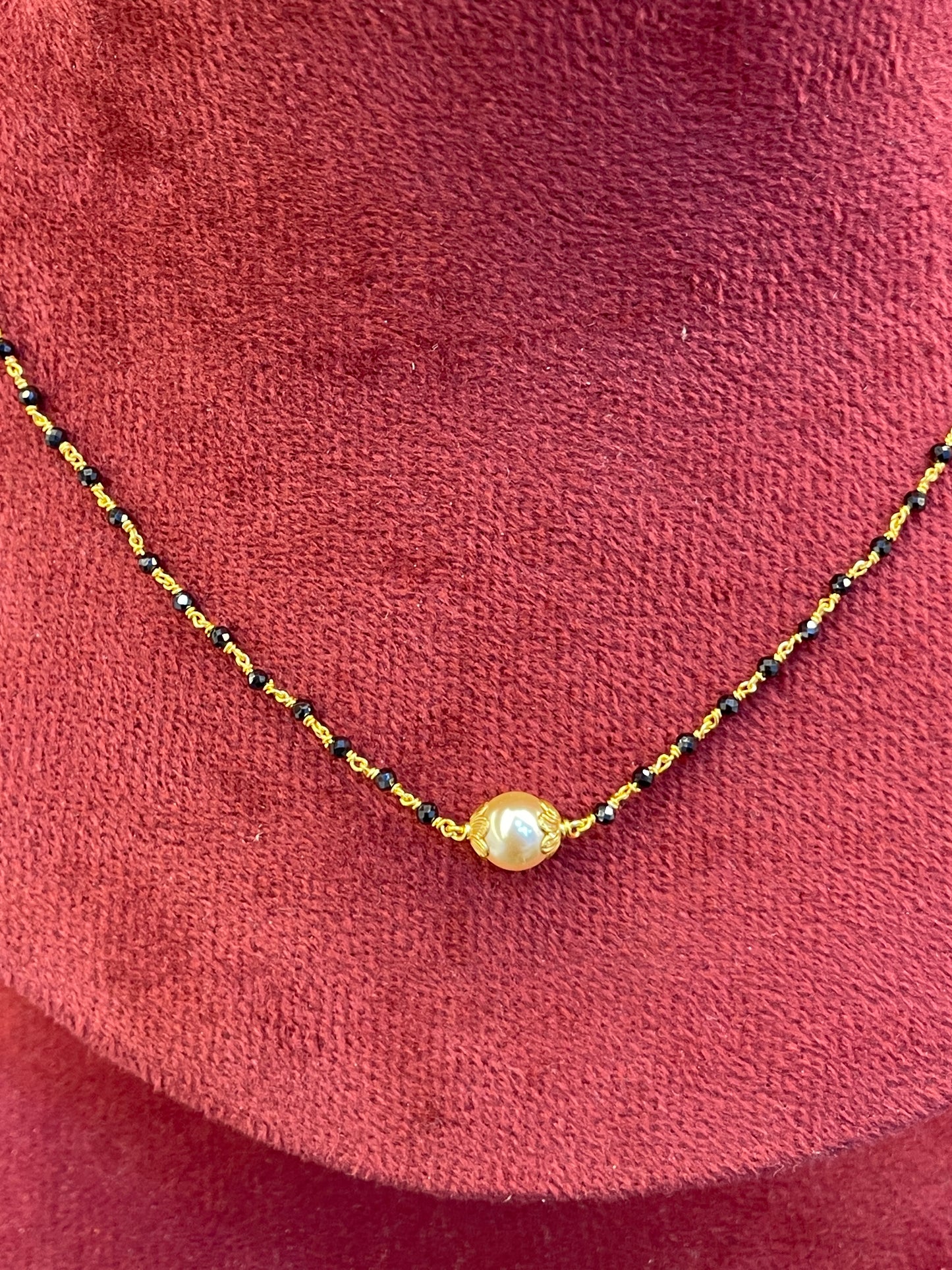 925 Silver Gold Plated Black Diamond Chain for Women