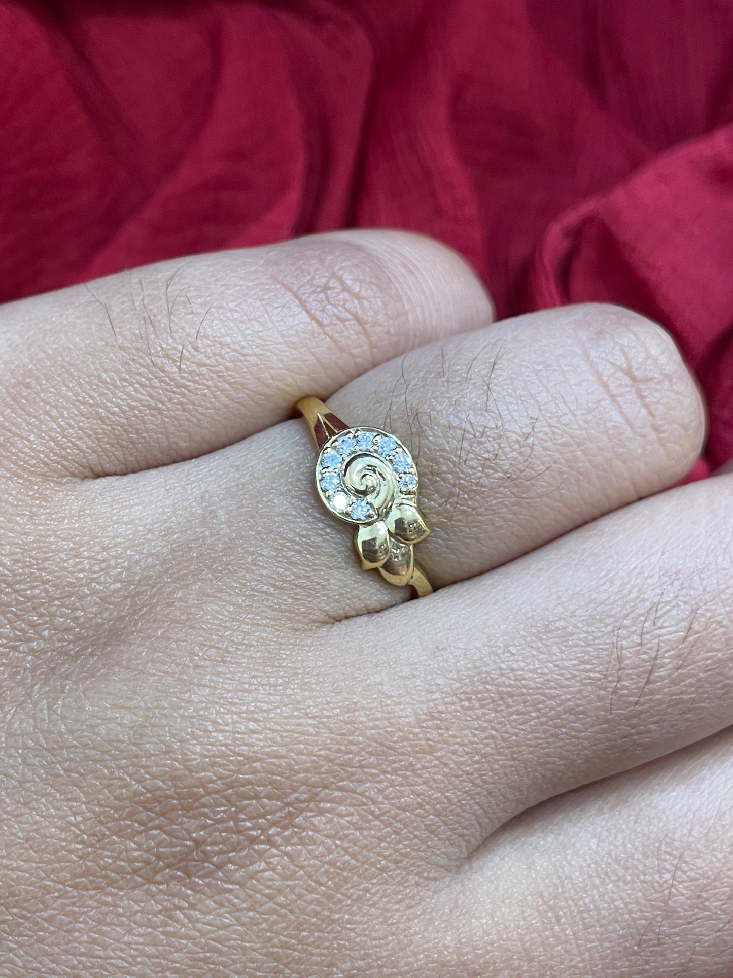 92.5 Silver Gold Plated Classy Ring for Women Size 13 | Elegant Timeless Design | Stylish Jewellery