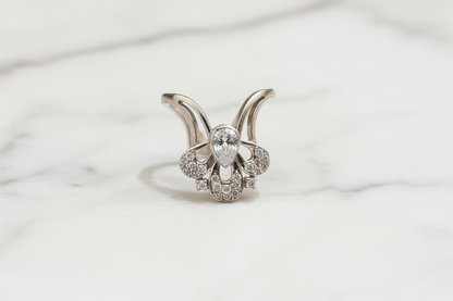 92.5 Silver Vanki Ring for Women Size 10 | Stylish Traditional Design | Elegant Jewellery