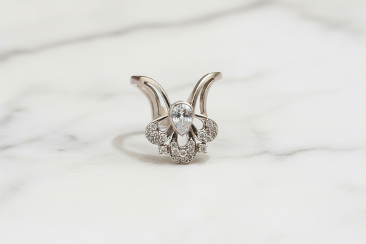 92.5 Silver Vanki Ring for Women Size 10 | Stylish Traditional Design | Elegant Jewellery