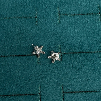92.5 Silver White Stone Star Studs | Elegant Sparkle Design | Jewellery pair
