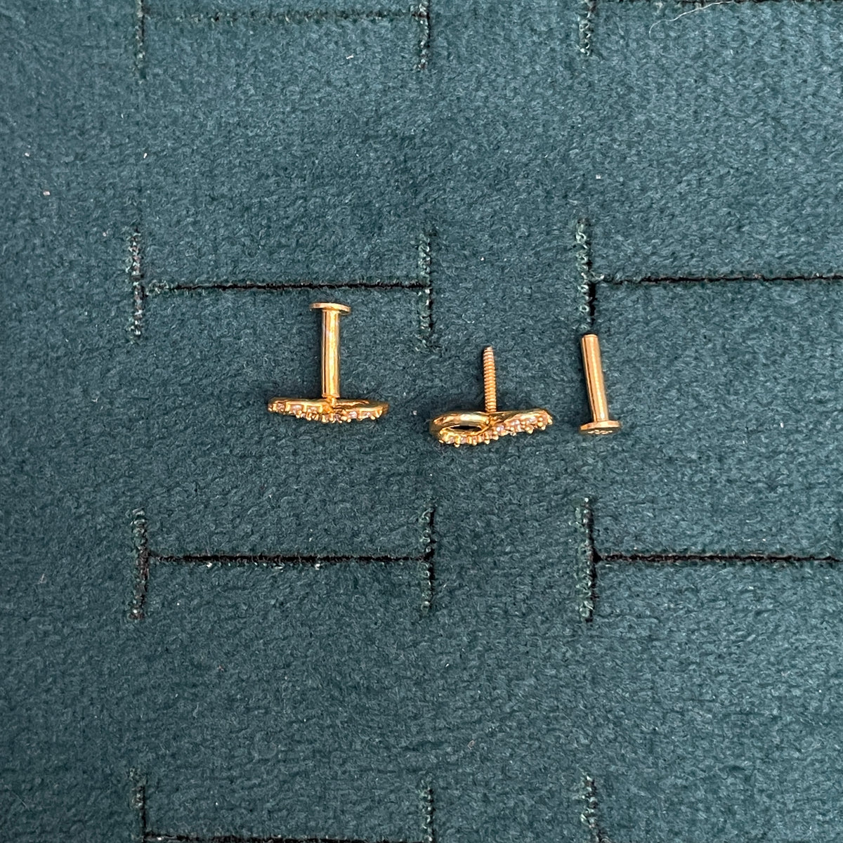 925 Silver Gold Plated Infinity Studs for Women | Minimalist Design by pair