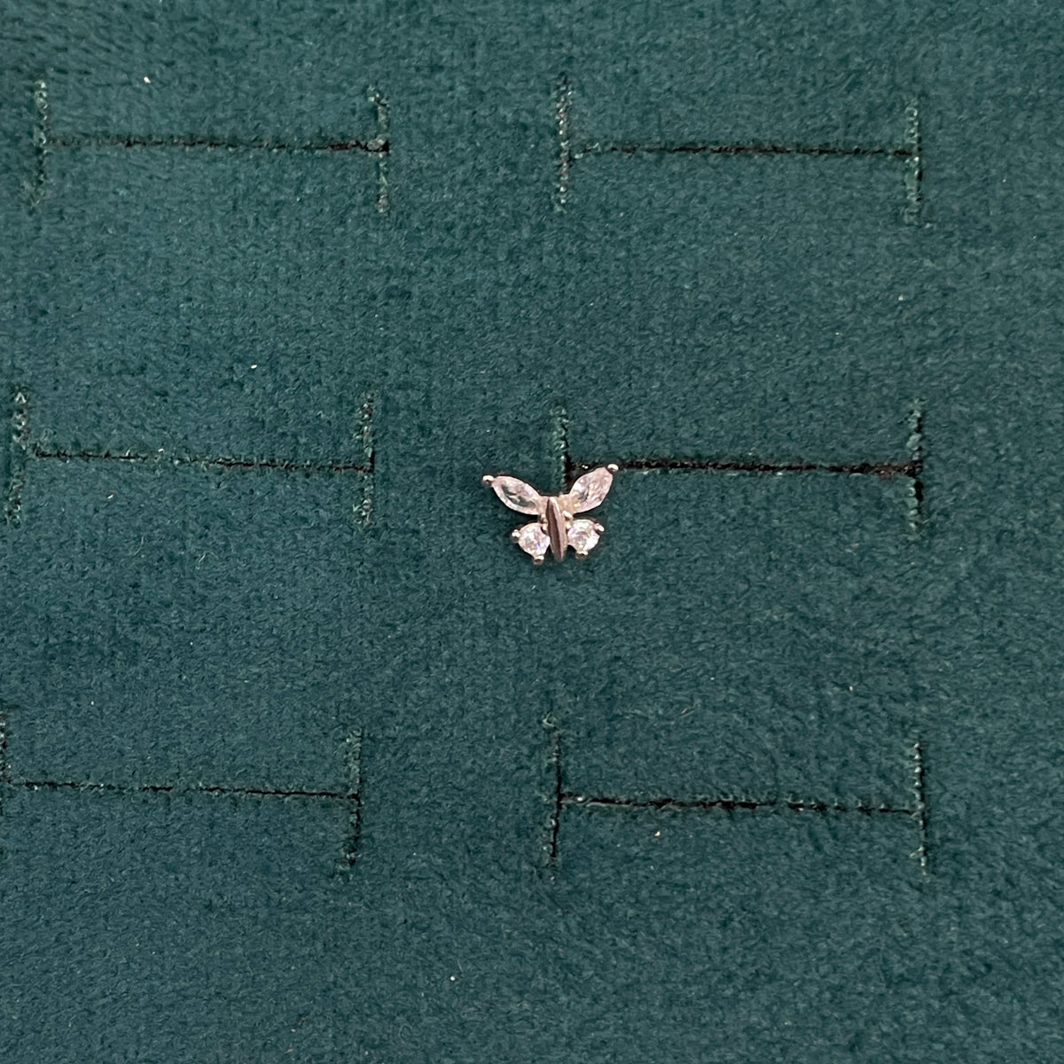 925 Silver Butterfly Stud Earrings | Minimal CZ Daily Wear Earrings for Women & Girls pair