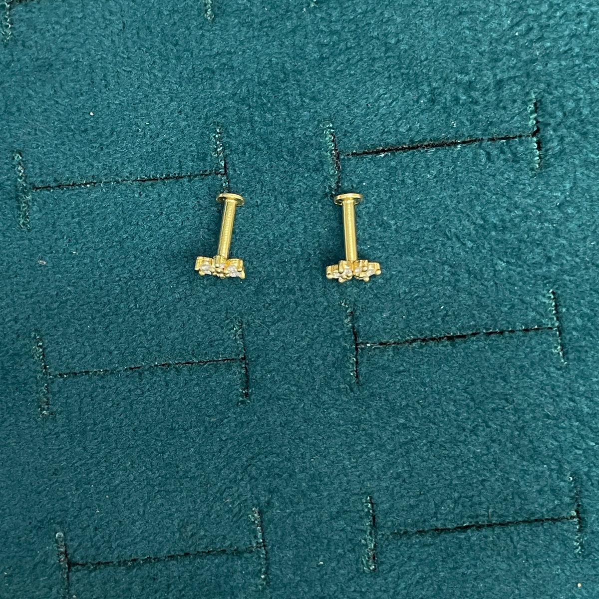 925 Silver Gold Plated 6 Petal Studs for Women | Floral Design pair