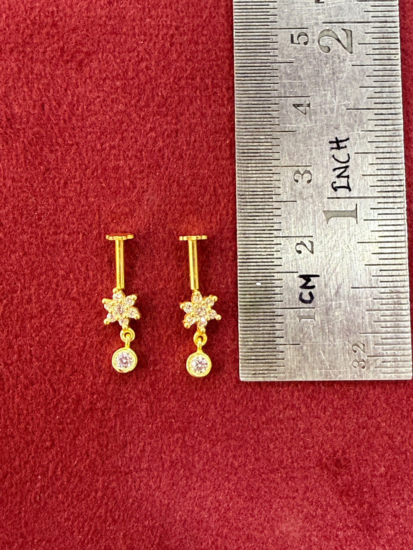 92.5 Silver Gold Plated Bugadi Pair | Stylish Traditional Design | Elegant Ear Jewellery