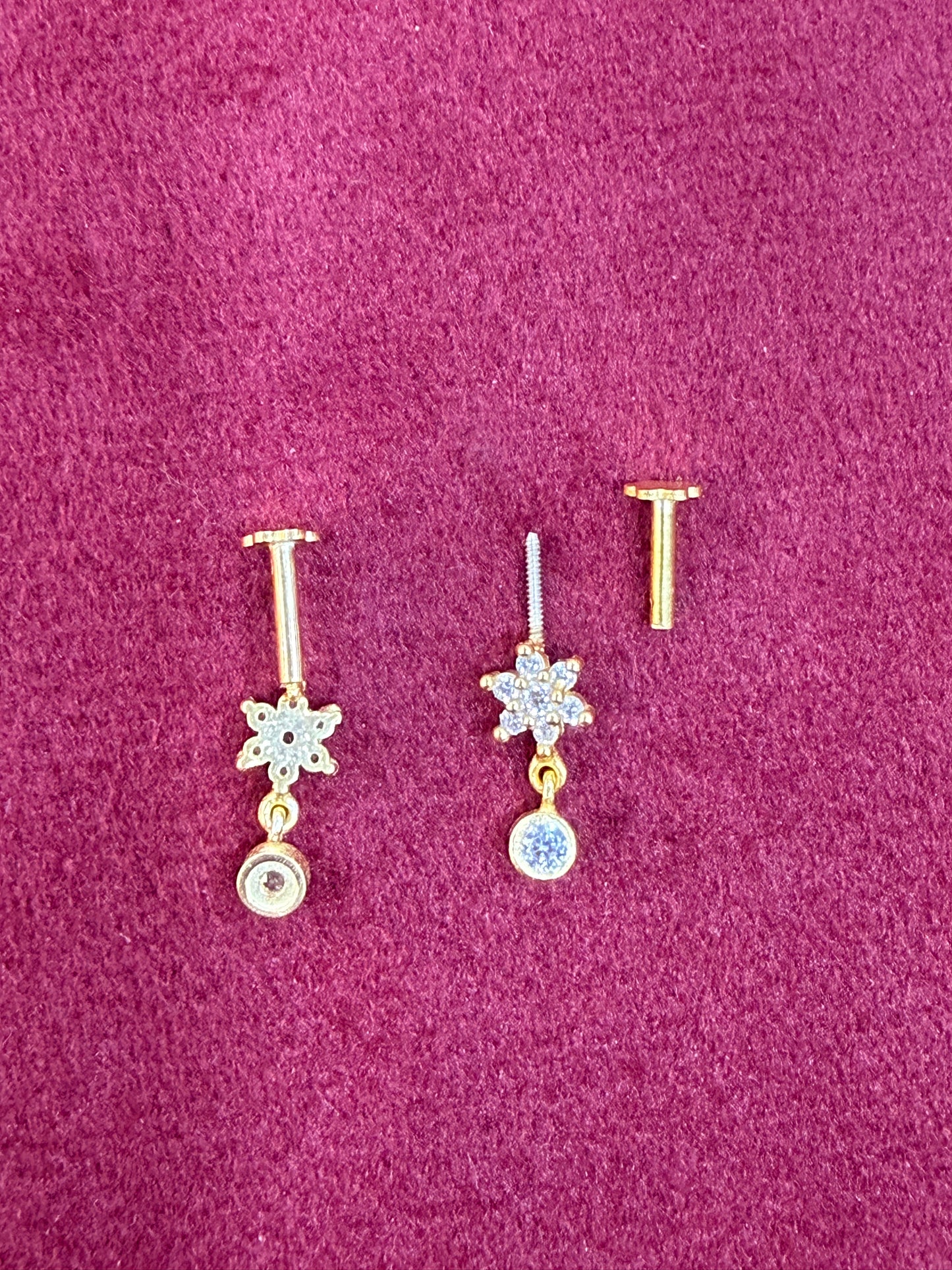 92.5 Silver Gold Plated Bugadi Pair | Stylish Traditional Design | Elegant Ear Jewellery