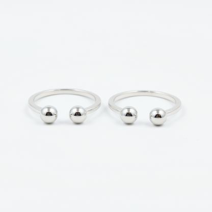 92.5 silver stylish ball toe rings