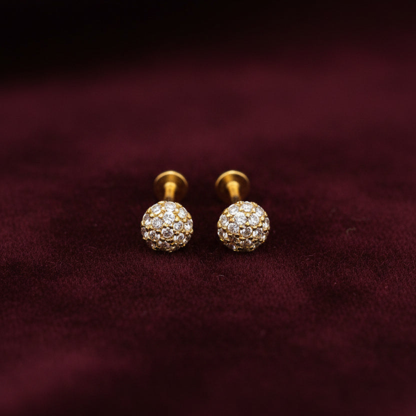 92.5 Silver Gold Plated 2-in-1 Stud & Bugadi Pair| Dual Wear Versatile Design | Jewellery