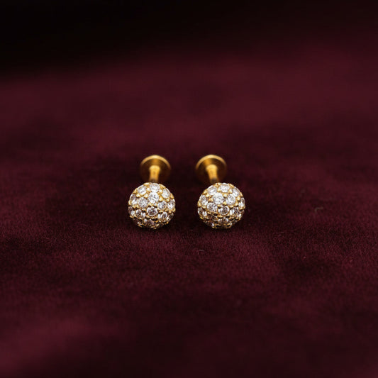 92.5 Silver Gold Plated 2-in-1 Stud & Bugadi Pair| Dual Wear Versatile Design | Jewellery