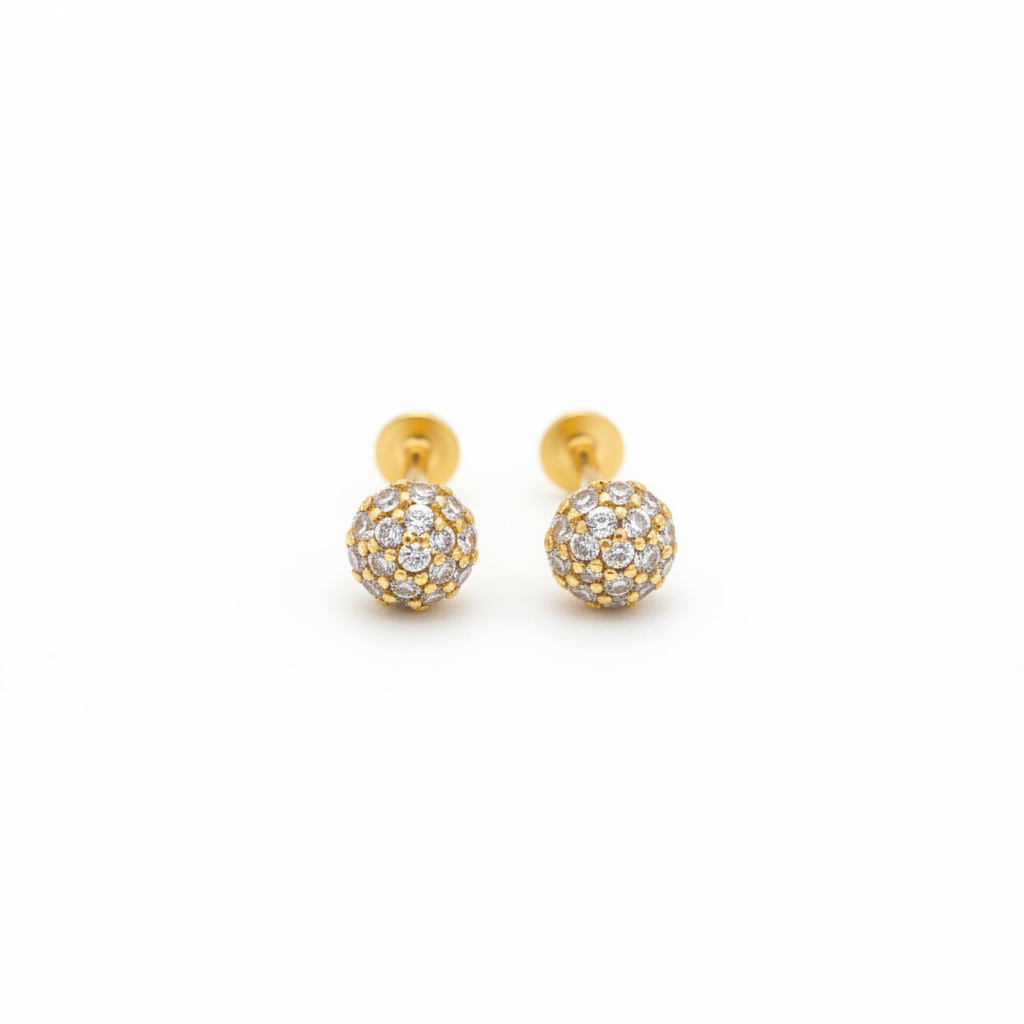 92.5 Silver Gold Plated 2-in-1 Stud & Bugadi Pair| Dual Wear Versatile Design | Jewellery