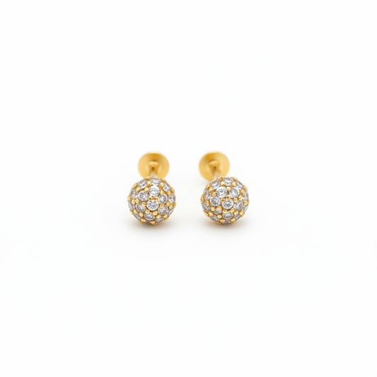 92.5 Silver Gold Plated 2-in-1 Stud & Bugadi Pair| Dual Wear Versatile Design | Jewellery