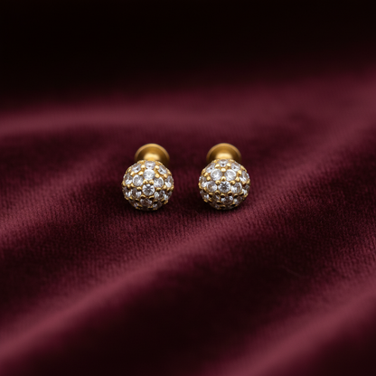 92.5 Silver Gold Plated 2-in-1 Stud & Bugadi Pair| Dual Wear Versatile Design | Jewellery