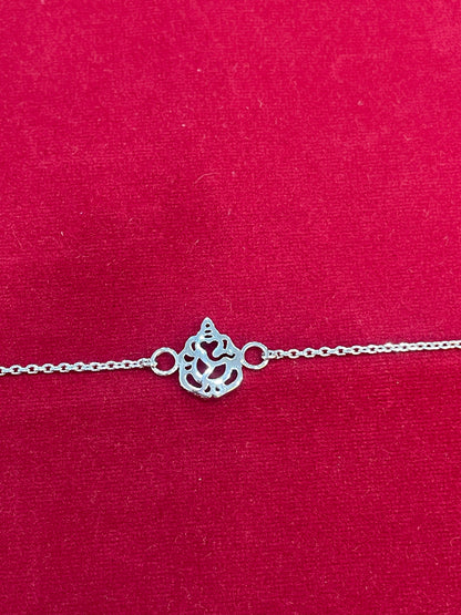 925 Sterling Silver Ganesha Rakhi | Filigree Chain Rakhi for Raksha Bandhan