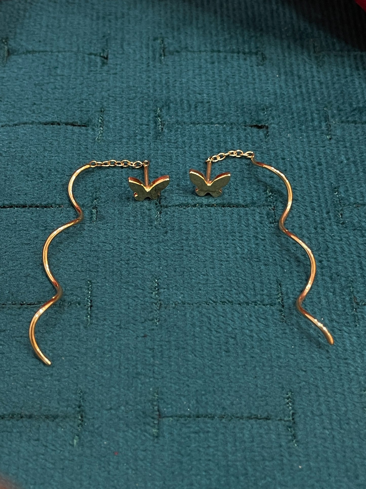 925 Sterling Silver Gold Plated Butterfly Spiral Earrings for Women | Whimsical Nature Design